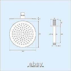 Calla Ceiling Round Concealed Thermostatic Mixer Valve Hand Held Shower Head Set