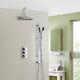 Ceiling Rain Shower Head With Handset 2 Way Concealed Thermostatic Mixer Rose