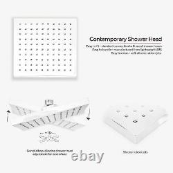 Ceiling Rain Shower Head with Handset 2 Way Concealed Thermostatic Mixer Rose