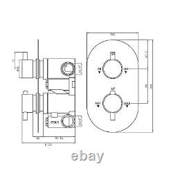 Chrome Dual Outlet Ceiling Mounted Thermostatic Mixer Show BUN/BeBa 26810/77560