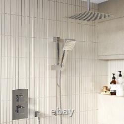 Chrome Dual Outlet Ceiling Mounted Thermostatic Mixer Showe BUN/BeBa 26809/77563