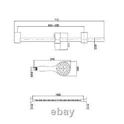 Chrome Dual Outlet Ceiling Mounted Thermostatic Mixer Showe BUN/BeBa 26809/77563