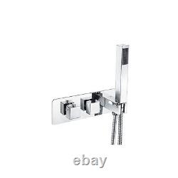 Chrome Dual Outlet Ceiling Mounted Thermostatic Mixer Showe BUN/BeBa 27756/79553