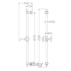 Chrome Dual Outlet Wall Mounted Thermostatic Mixer Shower S BUN/BeBa 27709/79050