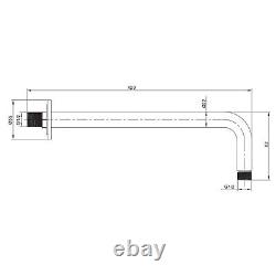 Chrome Dual Outlet Wall Mounted Thermostatic Mixer Shower w BUN/BeBa 26810/77559