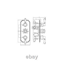 Chrome Dual Outlet Wall Mounted Thermostatic Mixer Shower w BUN/BeBa 26814/78634