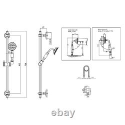 Chrome Dual Outlet Wall Mounted Thermostatic Mixer Shower w BUN/BeBa 26814/78634