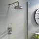 Chrome Single Outlet Wall Mounted Thermostatic Mixer Shower Bun/beba 26808/77557