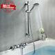 Chrome Thermostatic Bathroom Bath Shower Mixer Tap With Slider Shower Rail Kit