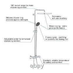 Chrome Thermostatic Mixer Shower System Grohe Vitalio Start 26696000