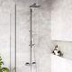 Chrome Thermostatic Mixer Shower With Square Overhead & Handset Vira Virasqch