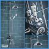 Chrome Thermostatic Showers Mixer Drench Twin Head Bathroom Showers