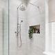 Chrome Traditional Thermostatic Mixer Shower With Round Overhead & Ha Beba 26747