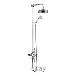 Chrome Traditional Thermostatic Mixer Shower with Round Overhead & Ha BeBa 26747