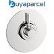Concealed Modern Concentric Thermostatic Shower Mixer Valve Chrome 1 Outlet