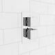 Concealed Square Thermostatic Shower Mixer 2 Dial 1 Way Valve Chrome Temel