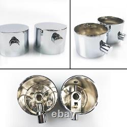 Concealed Thermostatic Shower Mixer Twin Head Chrome Valve 8 Round Overhead