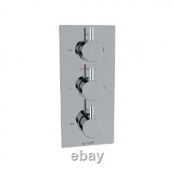 Concealed Thermostatic Shower Mixer Valve 1 / 2 Way Outlet Chrome Brass