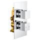 Concealed Thermostatic Shower Mixer Valve 1 / 2 Way Outlet Chrome Brass Kit Pack