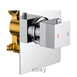 Concealed Thermostatic Shower Mixer Valve 1 / 2 Way Outlet Chrome Brass Kit Pack