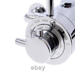 Exposed Modern Concentric Thermostatic Shower Mixer Valve Chrome 1 Outlet