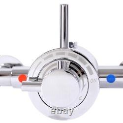 Exposed Modern Concentric Thermostatic Shower Mixer Valve Chrome 1 Outlet