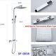 Exposed Thermostatic Shower Mixer Set Bathroom Twin Head Large Valve Square