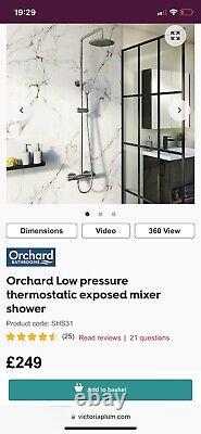 Exposed thermostatic shower mixer