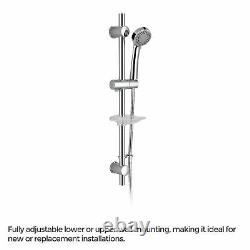Flora 3 Dial 3 Way Concealed Thermostatic Shower Mixer Slim Twin Head Body Jets