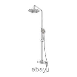 Gainsborough GDRE Thermostatic Bar Mixer Shower Adjustable Drencher Heads Round