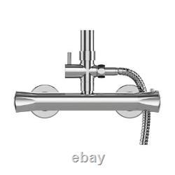 Gainsborough GDRE Thermostatic Bar Mixer Shower Adjustable Drencher Heads Round