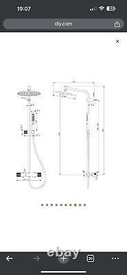 GoodHome Levanna Wall-mounted Thermostatic Mixer Multi head Shower