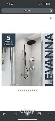 GoodHome Levanna Wall-mounted Thermostatic Mixer Multi head Shower