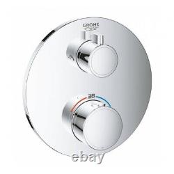 Grohe Grohtherm 2 Way Thermostatic Shower Mixer Round Trim 24076000