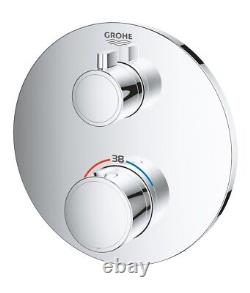 Grohe Grohtherm 24075000 1 Way Thermostatic Shower Mixer Round Trim Chrome