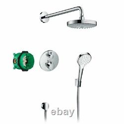 Hansgrohe Croma Select S Shower System With Ecostat Thermostatic Mixer 27295000