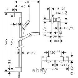 Hansgrohe Crometta Ecostat Thermostatic Bar Mixer Shower 27812400