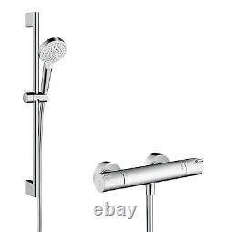 Hansgrohe Crometta Ecostat Thermostatic Bar Mixer Shower Valve Bathroom Chrome