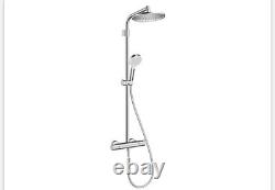 Hansgrohe Crometta S HP Rear-fed Exposed Chrome Thermostatic Mixer Shower