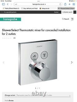 Hansgrohe ShowerSelect Thermostatic mixer for 2 outlets 15763000