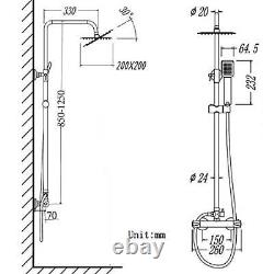 Huibathroom Thermostatic Shower Mixer Set for Bathroom Square Chrome Designer