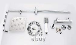 Huibathroom Thermostatic Shower Mixer Set for Bathroom Square Chrome Designer R