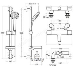 Ideal Standard Ceratherm 100 Bath Shower Thermostatic Mixer A4816AA F&F