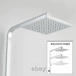 Judeth Bathroom Thermostatic Exposed Shower Mixer Slim Twin Head Cool Touch Bar