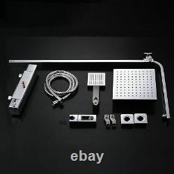 Judeth Bathroom Thermostatic Exposed Shower Mixer Twin Head Cool Touch Bar Set