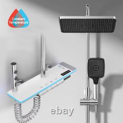 Luxury Bathroom Shower System with Smart Digital Display and Thermostat Mixer