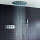 Luxury Bathroom Thermostatic Mixer 3way Faucet Set 20round Rainfall Shower Head