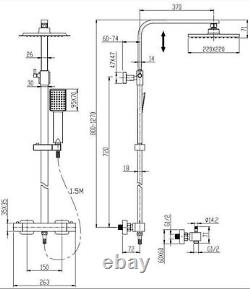 MORADO Matte Black Thermostatic Shower Mixer Set