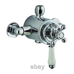 Mark Vitow TMV6 Victorian Exposed Thermostatic Shower Mixer, Silver, 13.5 cm