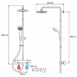 Mira APT ERD Rear-Fed Exposed Chrome Thermostatic Shower No1.1735.002